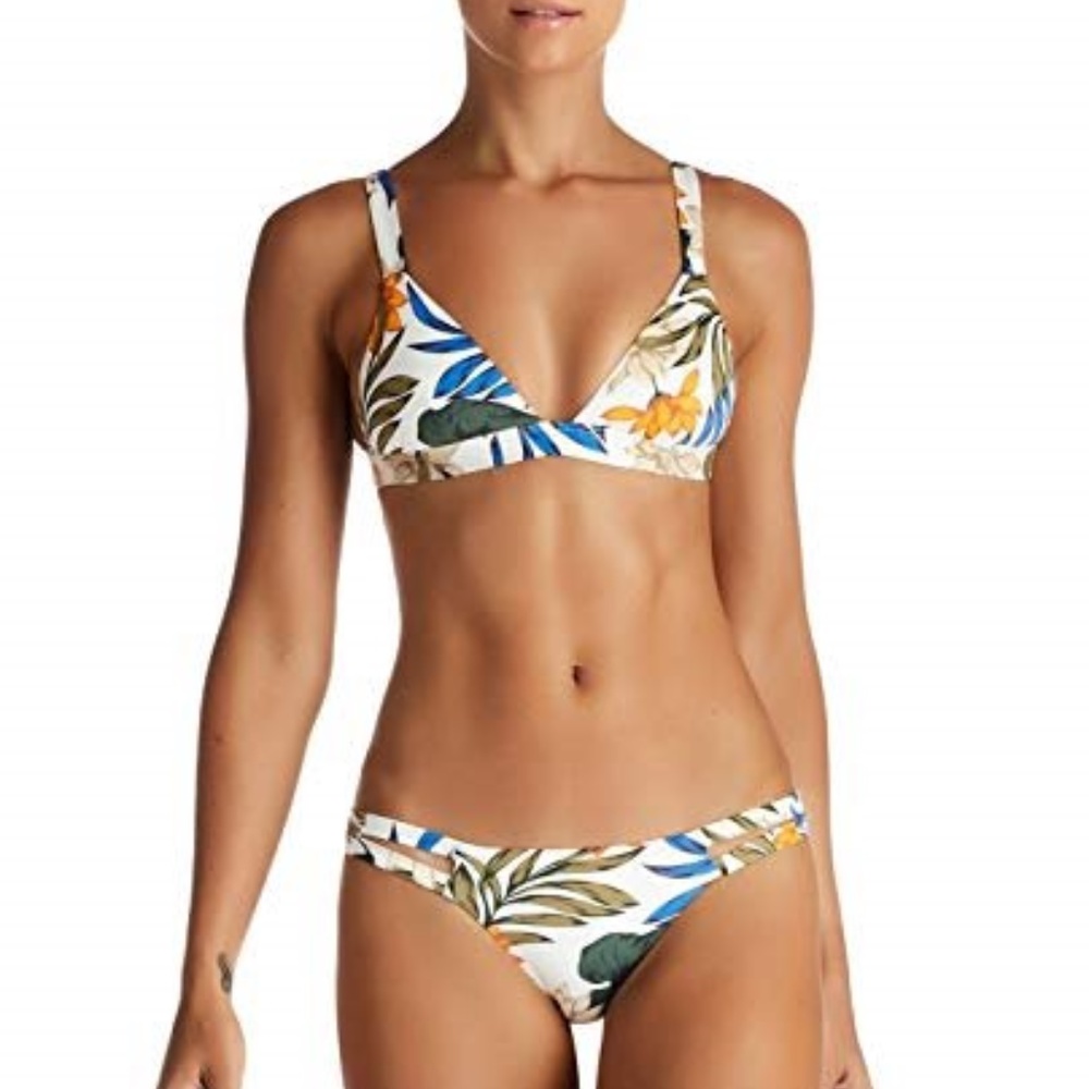 Vitamin A Neutra Floral Print Triangle Bikini